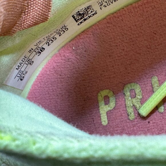 Size 6.5 Adidas Ultraboost 21 Vibrant White Yellow Womens Comfort Running Shoes - Picture 9 of 10